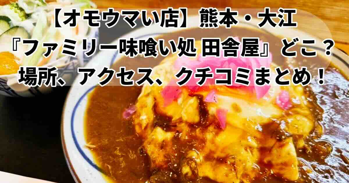オモウマい店、熊本田舎屋の名物メニュー「オムカレー」の画像