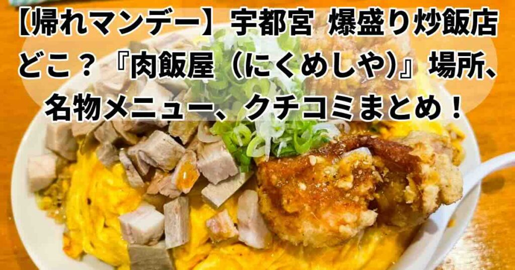 帰れマンデー肉飯屋にくめしや大行列のチャーハン店
