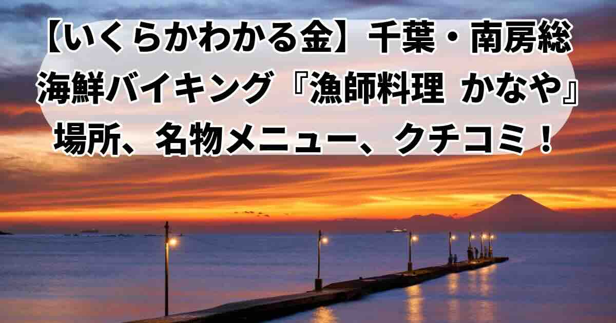 いくらかわかる金ロケ地南房総の海漁師料理かなや