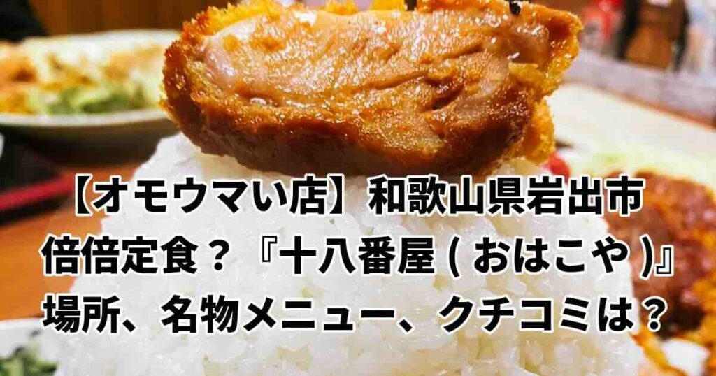 オモウマい店【和歌山】倍倍定食トリプル中華飯「十八番屋おはこや」