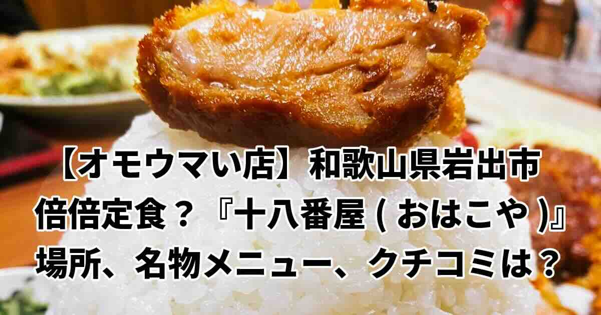 オモウマい店【和歌山】倍倍定食トリプル中華飯「十八番屋おはこや」