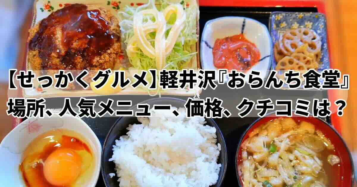 せっかくグルメ軽井沢爆盛り唐揚げどこ？「おらんち食堂」