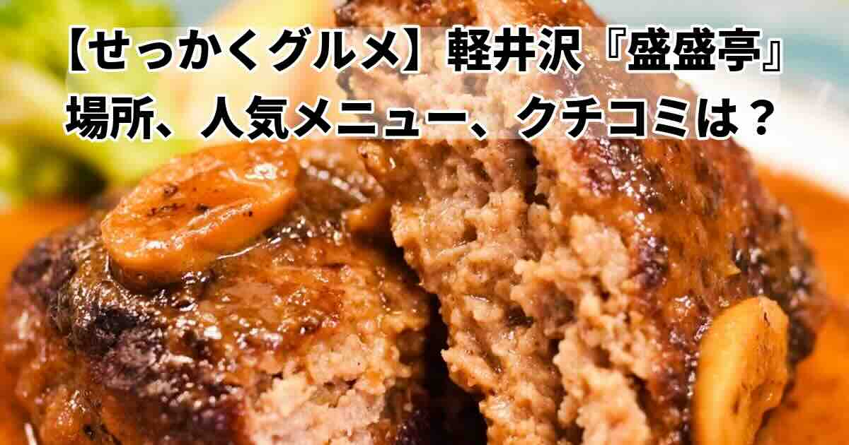 せっかくグルメ信州牛ハンバーグ＆ステーキどこ？盛盛亭の場所、評判は？