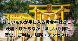 金ピカ金運爆上げ神社どこ？ほしいも神社